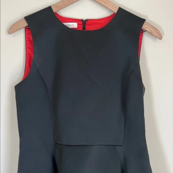 Lafayette 148 New York Sleeveless Fit-&-Flare Dress $1698 Size 6 red‎ black